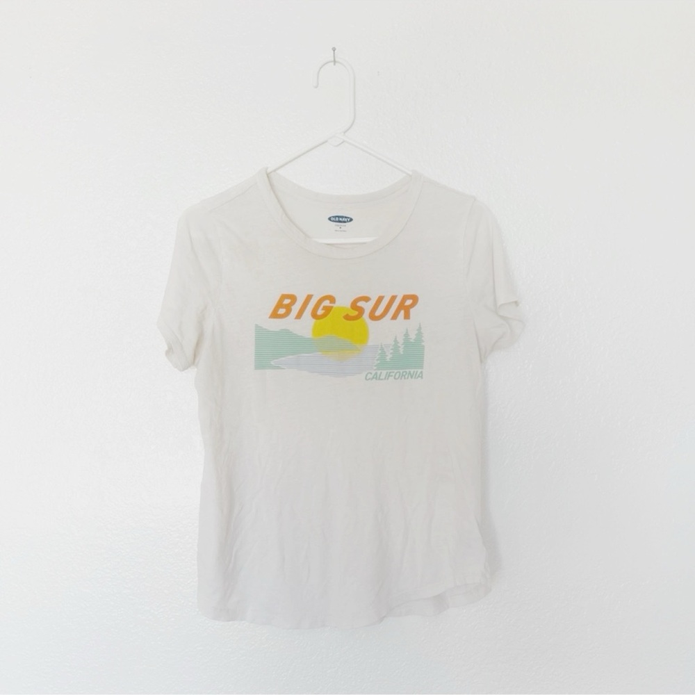 Big Sur CA Tee California Coast T Shirt Tourist Visitor Souvenir Retro Old Navy